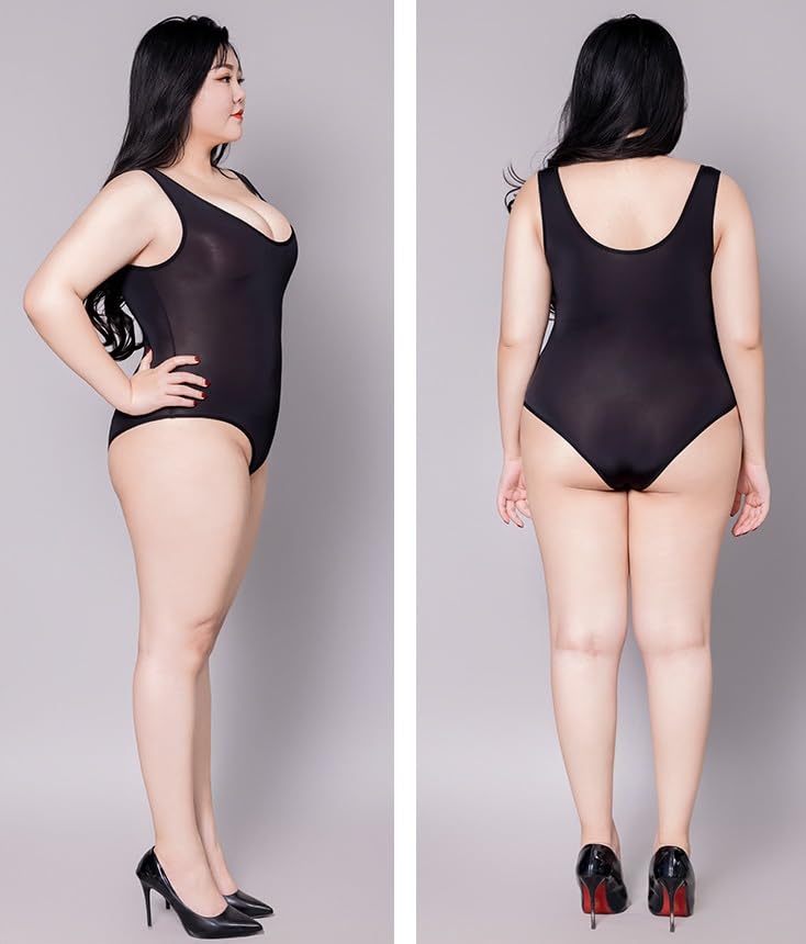 Plus Size Large Size School Swimsuit Sexy Cosplay L XL [AQURAD] (Black)