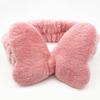 Butterfly Hair Bands for Women Solid Coral Fleece Elastic Bow Headband Soft Wash Face Head Band Cute Girls Accessories Headwrap