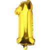 Helium Balloon Number 1 - GUIZMAX - 80 Cm - Gold - Helium Pump - Birthday Decoration