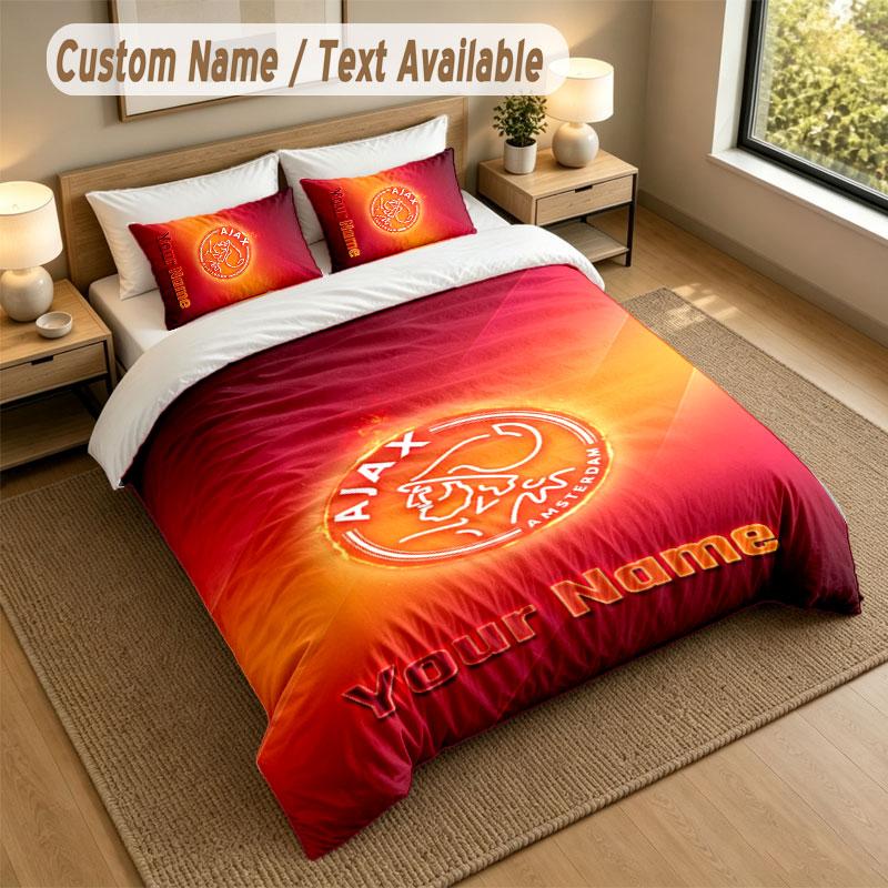 Bedding Set 1 Duvet Cover 2 Pillowcases Ajax Amsterdam Print Soft Bed Linen Bedroom Decor