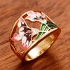 New Creative Handmade Enamel Flower Rings Women for Wedding Ceremony Party Bright Color Fashion Finger Jewelry