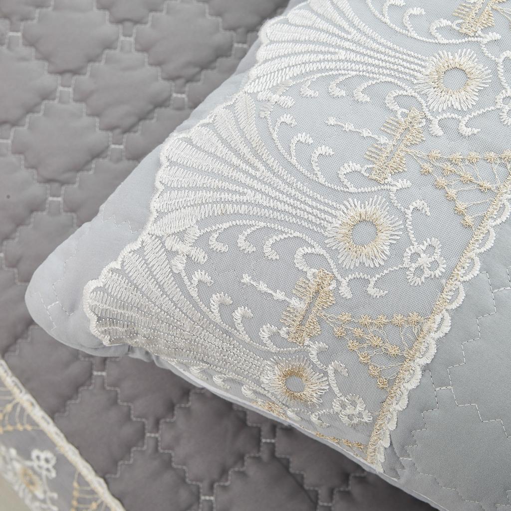 Plaid Lace Decorated Non-slip Sofa Cover Protector Chaise Four Season Universal Stretch Corner Sofa Cushion Towel 1/2/3/4-seater