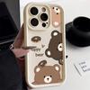 Чехол из жидкого силикона с конфетами для iPhone 11, чехол для iPhone 13 12 14 15 Pro Max XR XS 7 8 Plus SE, чехол с милым медведем и мультяшным кроликом