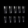kads 500pcs No-Crease Half Cover Square False Nail Tips Nail Art Fake Nails White Nature Clear 10 Sizes Manicure Extension Tools