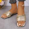 Summer New  Women Slippers Square Low Heel Shoes Fashion Brand Ladies Elegant Slides Outdoor Casual Sandals Women Sandals