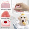 Hair Fur Massage Comb Soft Silicone Shampoo Brush Safety Silicone Bath Brush  Dog Cat