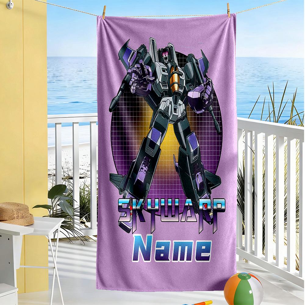 Love Transformers Customize Your Name Beach Towel Soft Durable Quick-Dry Ideal for Travel Outdoor Swim Pool Yoga Surf Camping Hiking Gym Gift Holiday