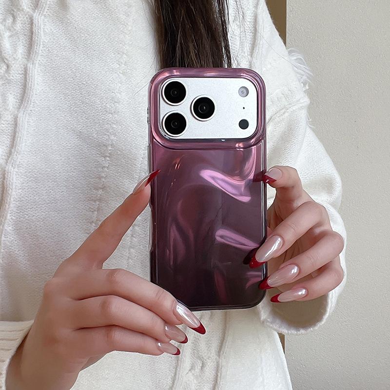 Gradient Purple Wave Pattern Phone Case for iPhone 17 Pro/16 Pro Max