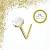 KODY PIERCING 9K Gold L-Shaped Pearl Nose Stud - Quality Piercing