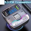 Car Fm Transmitter Dual USB Car Charger Adapter With Colorful Atmosphere Light Support TF Card U Disk Play