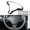 Наклейка-рамка рулевого колеса автомобиля из АБС-пластика для Tesla Model S Model X, декоративная накладка на внутреннюю часть руля, аксессуары