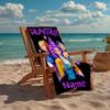Custom Name Ultra-Soft Beach Towel with KPop Demon Hunters Theme,Ideal for Pool - Camping, Diving - Perfect Travel Essential, Vibrant Beach Towel.