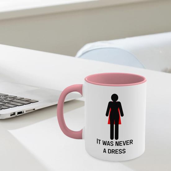 Персонализированная керамическая кружка для вдохновения женщин «Это никогда не было платьем» Мотивационная кофейная кружка Трендовая посуда Подарок для любителей кофе