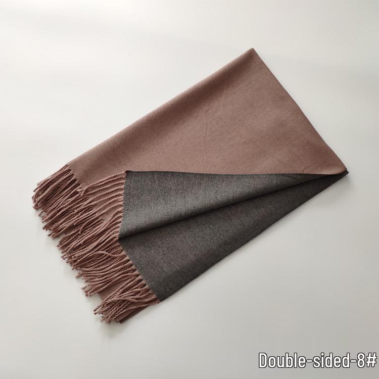 Осень/Зима 2024 Двусторонний красный шарф из имитации кашемира - Однотонный, Теплая шаль для женщин, Европейский и американский стиль.