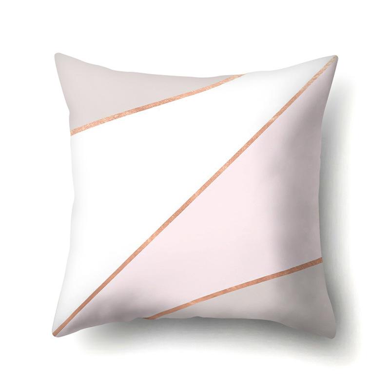 Nordic Pillow Ins Style Polyester Pillow Case Car Decoration Home Printed Car Waist Cushion Pillow Case