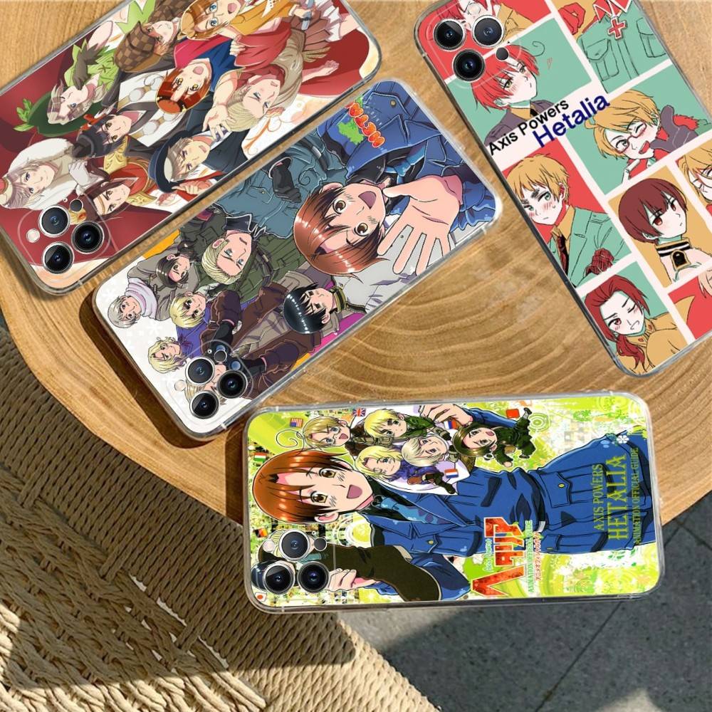 Мультяшный чехол Hetalia Axis Powers для телефона IPhone 11 13 16 12 17 14 15 Pro Max Plus Мягкая прозрачная задняя крышка Coque