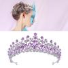 Women Wedding Crown Zinc Alloy Exquisite Rhinestone Bride Crown Hair Accessories for Prom Costume