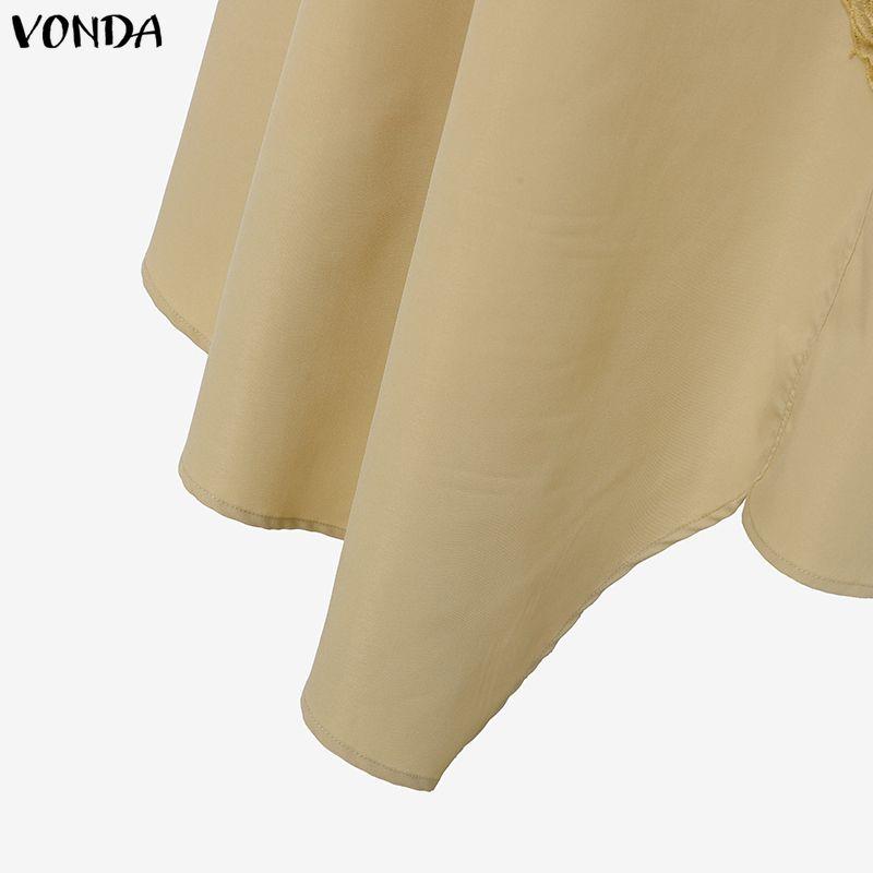 VONDA Элегантные женские повседневные длинные плиссированные юбки с эластичной спинкой и цветами
