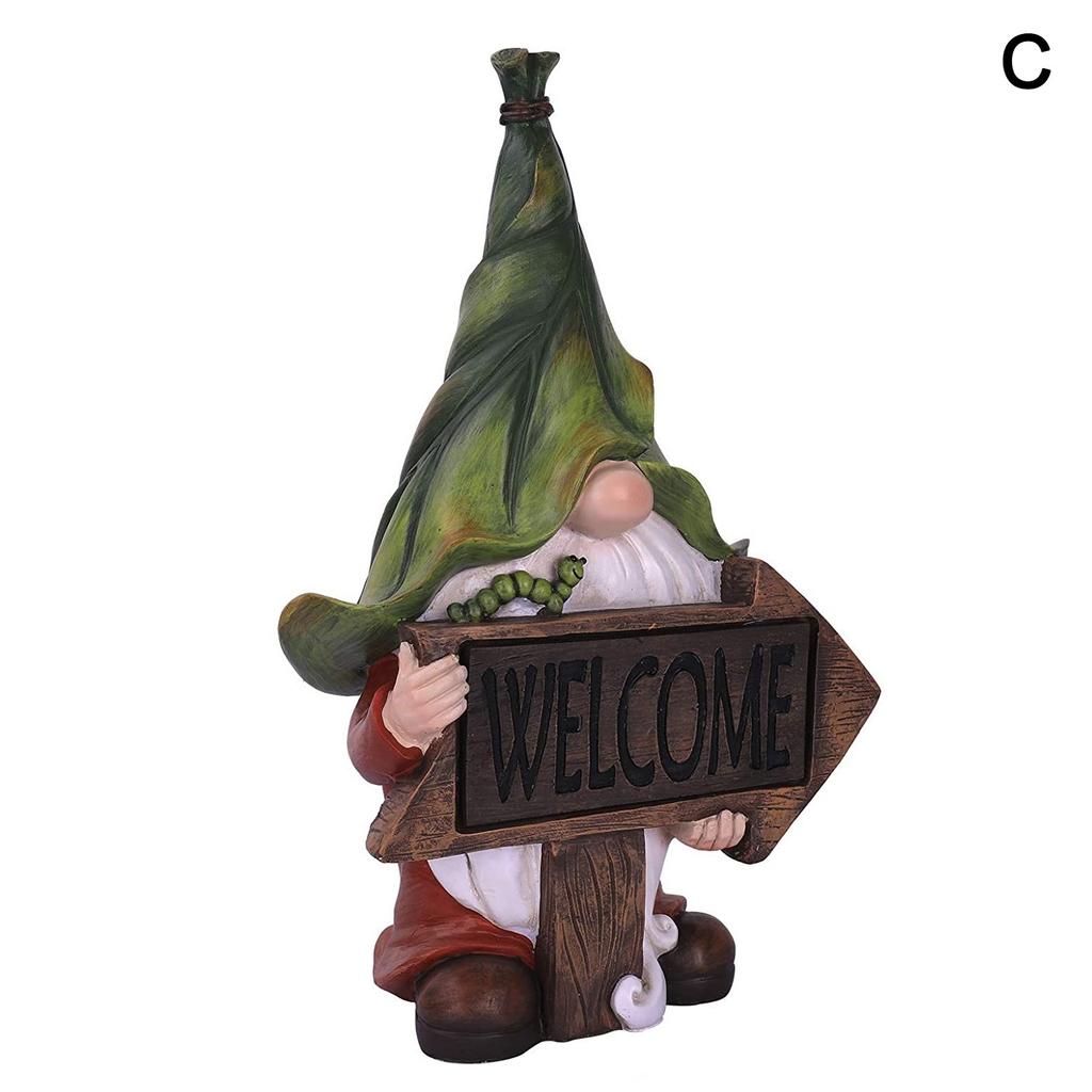 Новая смоланая милая статуя садового гнома, скульптуры, солнечные светодиодные фонари, украшение для наружного садового орнамента