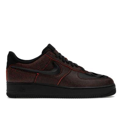 Кроссовки Air Force 1 Low Halloween Skull Unisex красные, черные, малиновые HV2016-001