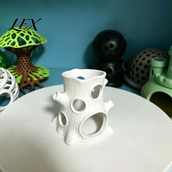 Simulated Tree Stump Ornament 3D Printed Aquarium Ornament, Fish Tank Decoration for Grass Tanks Landscaping Decor And Aquariums, Porous Hiding Place