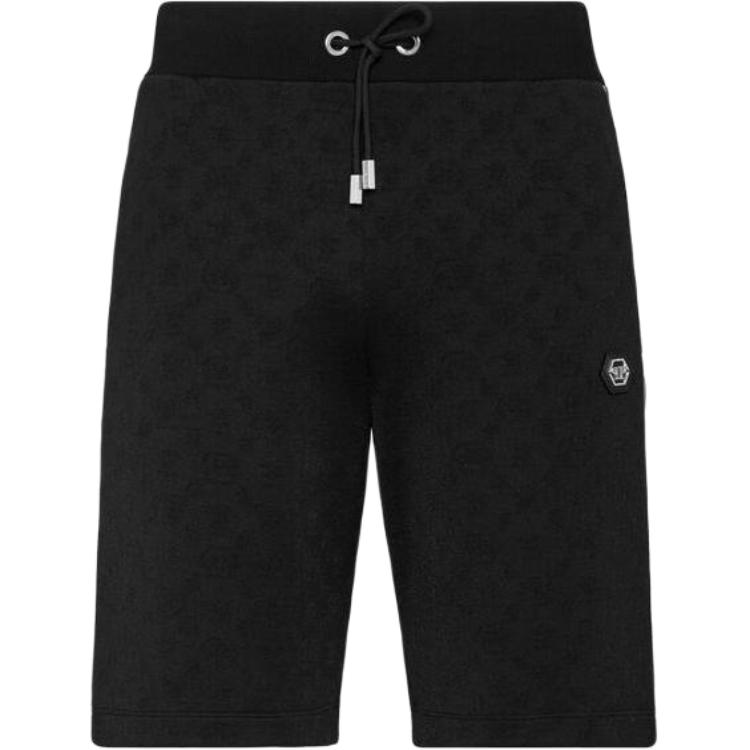 PHILIPP PLEIN Casual Shorts Men's Black Moderate PAAC-MJT1807-PJO002N-02