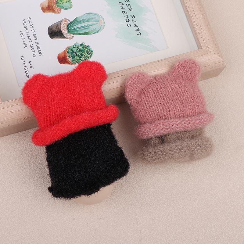 1/12 Кукла Мини Цветная Вязаная Шапка Моделирование Шапки Ручной Работы Игрушки Кукла Одевание Аксессуары Для Детей Ролевые Игры Игрушка