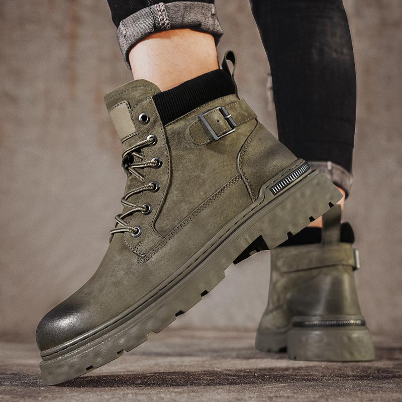 Осенне-зимние мужские ботинки Роскошные высококачественные трендовые стили Повседневная уличная обувь для взрослых Деловая офисная повседневная обувь
