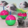 Мягкая игрушка для кошек «Мышка-неваляшка» — жевательная игрушка для домашних животных