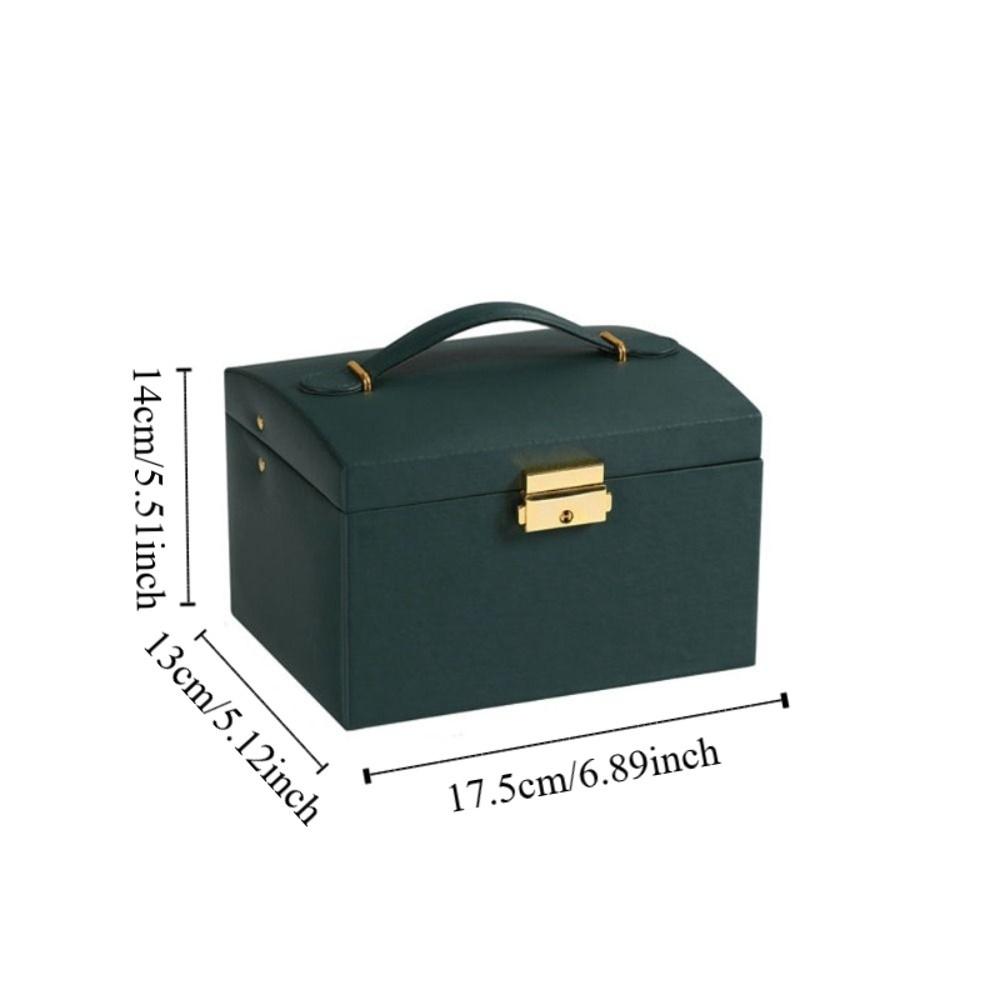 Rings Necklace Jewelry Holder PU Leather Jewelry Storage Case Simple Square Jewelry Box Vacation
