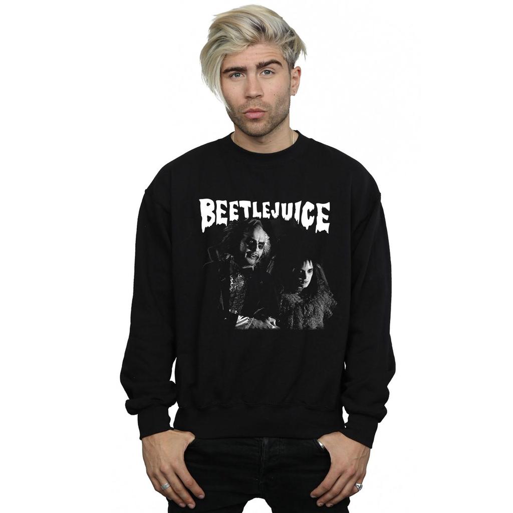 Beetlejuice Mens Monochrome Pair Sweatshirt