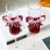 2 pieces Clear Pink Bow Champagne Glass Ultra Thin Goblet Creative Drinking Glasses  Party Supplies