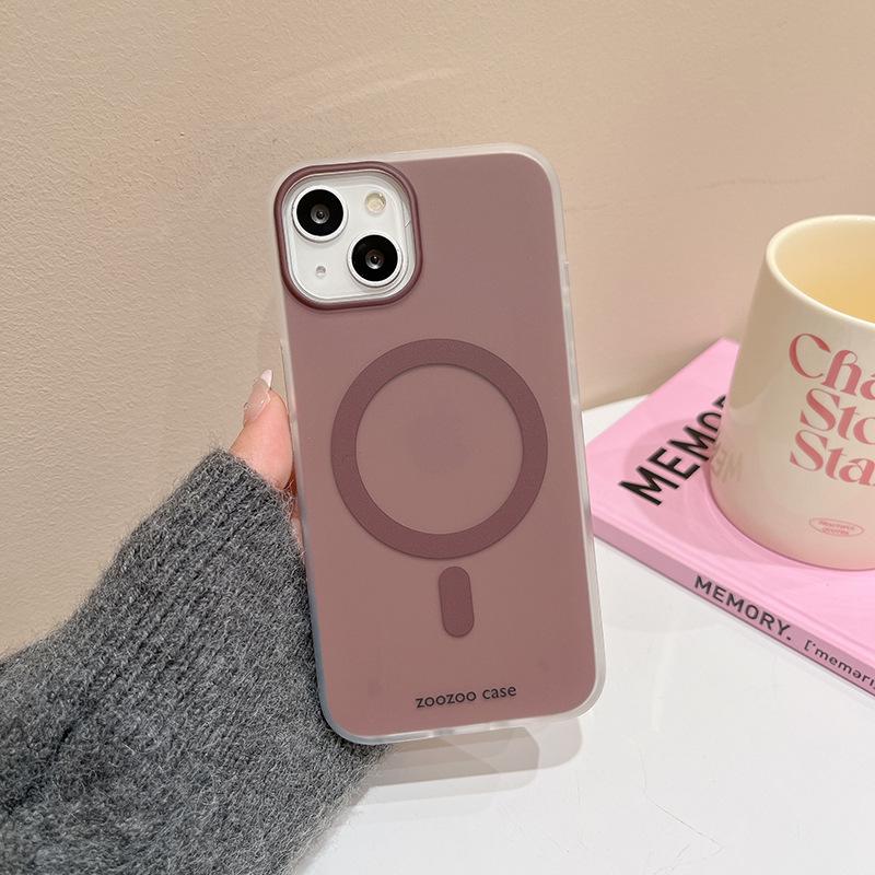 Ins Wind Macaron подходит для Apple 15 чехол для мобильного телефона с магнитной присоской IPhone14 Candy Color 16 Promax Hard Case 13