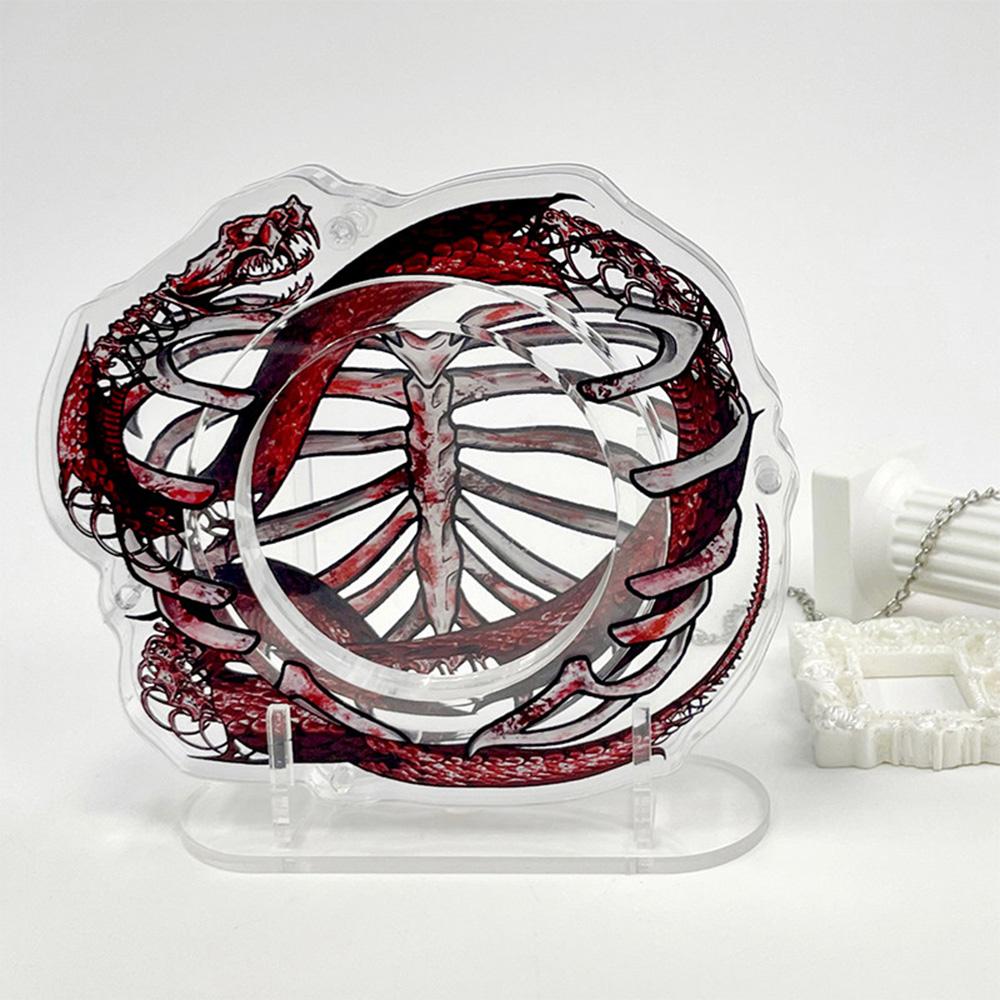 Новая Акриловая Фоторамка 58/75 мм, Защита Значка, Фоторамка в Готическом Стиле и Змея, Декорация, Рамка для Хранения и Демонстрации