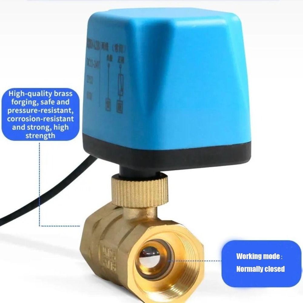 Прочный 2-ходовой электрический шаровой кран нормально закрытый двухпроводной одноконтактный электромагнитный клапан DN50 DC12V-24V AC220V моторизованный шаровой кран