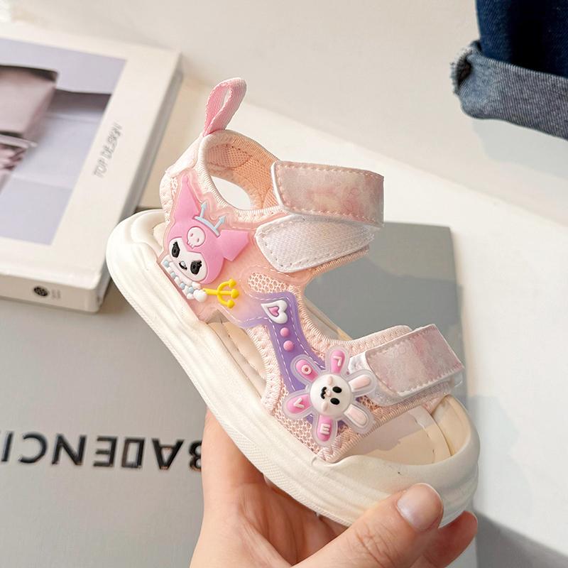 Girls' sandals summer new foreign cartoon girl beach shoes children's popular princess shoes