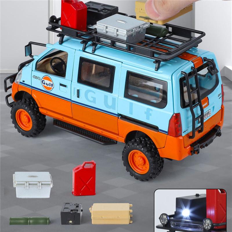 1/24 Wuling Внедорожная Версия Грузовик из Сплава Модель Литьевой Металл Модифицированные Внедорожники Модель Автомобиля Звук и Свет Детская Игрушка Подарок