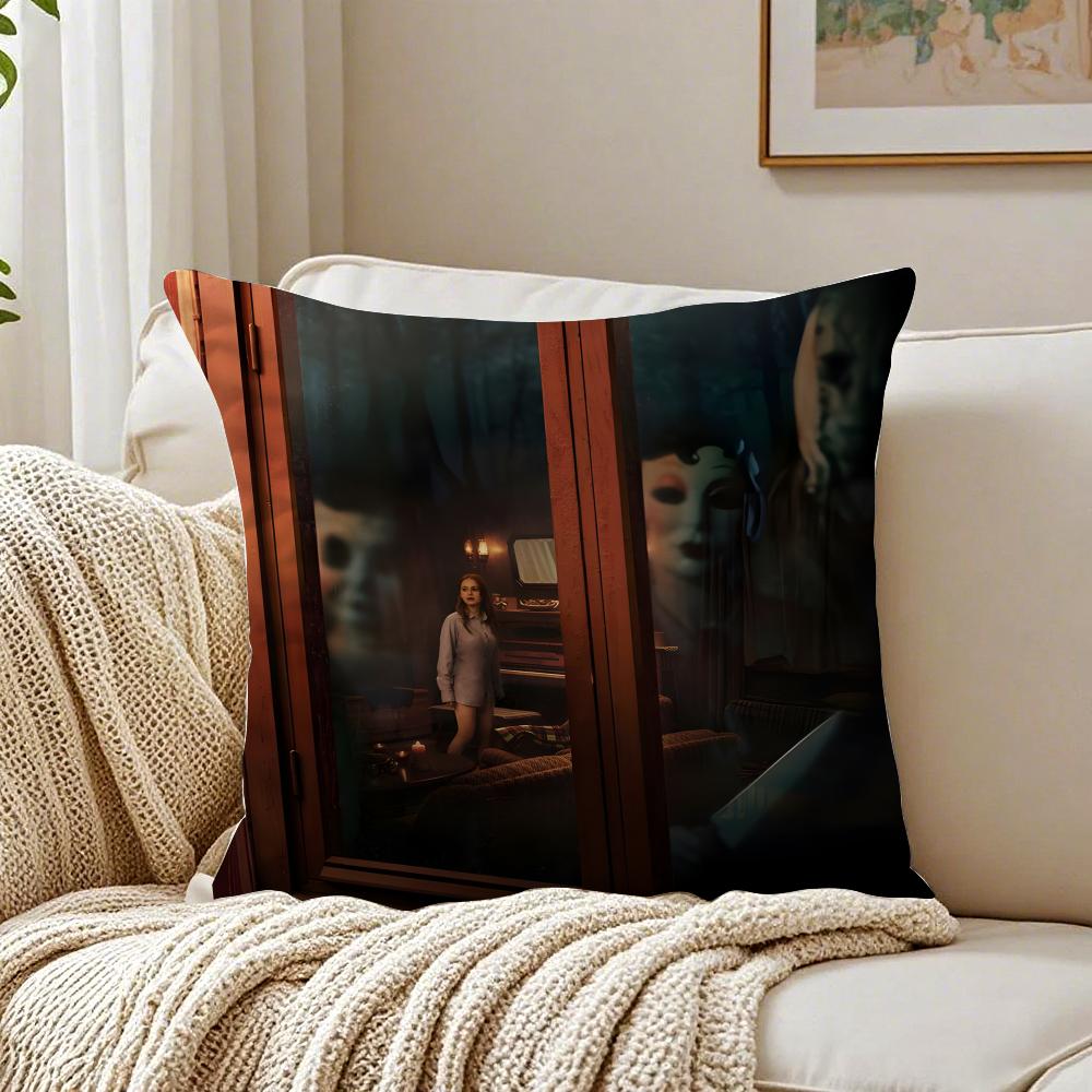 Horrorful and dark suspenseful TThe strangers movie Cushion Cover Pillowcase Antidustmite living Room Sofa Decor Cushion Room