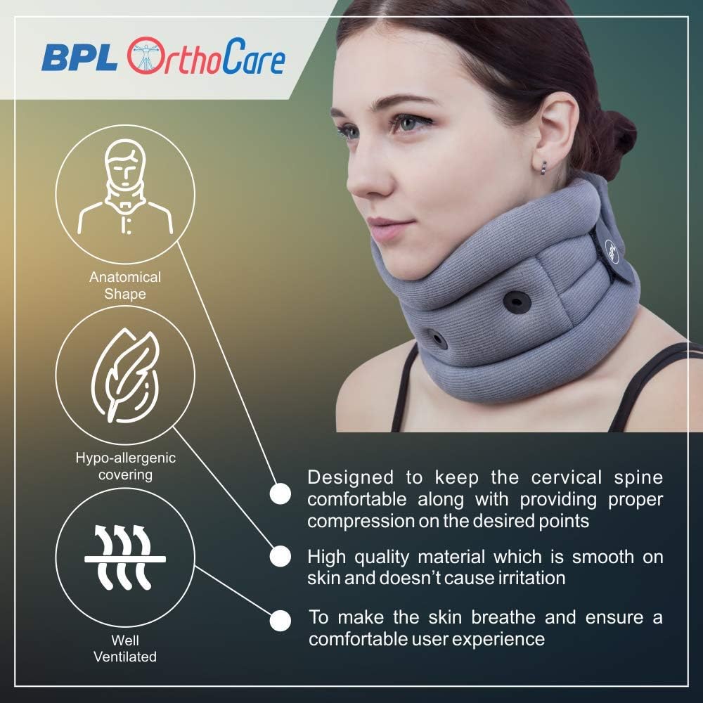 BPL Medical Technologies Ортопедический мягкий шейный воротник OrthoCare для поддержки шеи и снятия боли | Для послеоперационного периода, травм и артрита | Мягкий, удобный