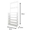 Hallway Coat Rack Organizer Entrance Plus Nyana Home 5 Shelves Shoe Rack 20 Pairs 8 Hangers 169x60x28cm