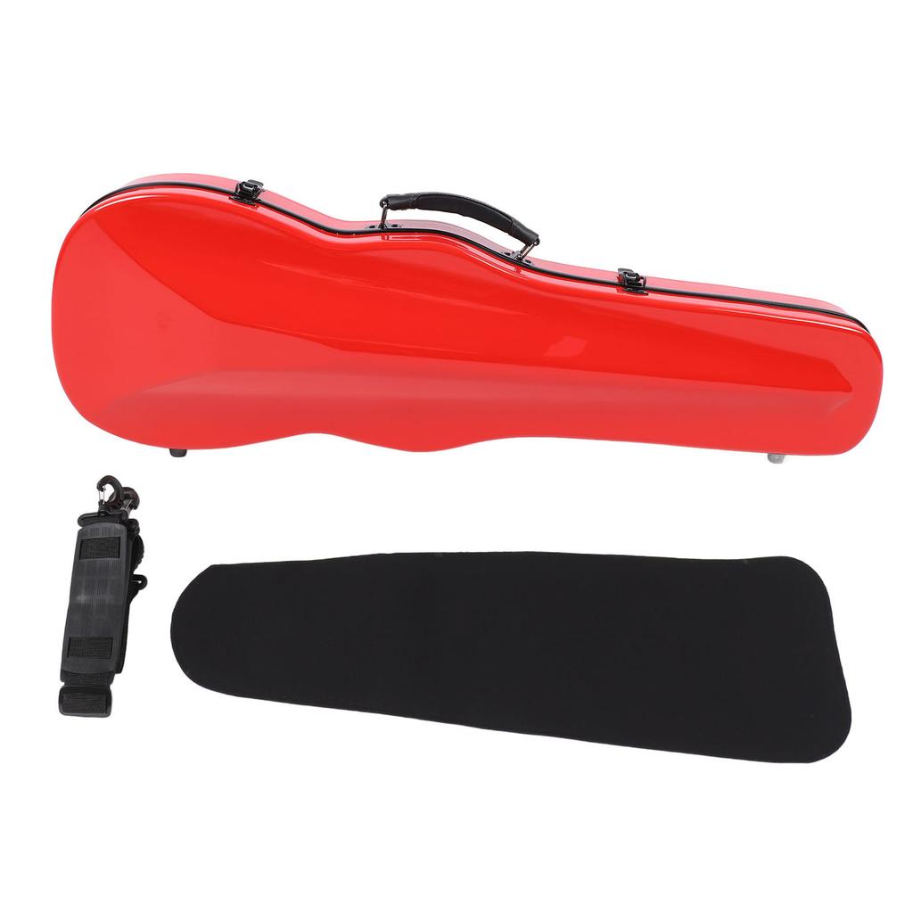 44 Футляр для хранения скрипки с гигрометром, два плечевых ремня, защитный чехол из красного углеродного волокна для скрипки