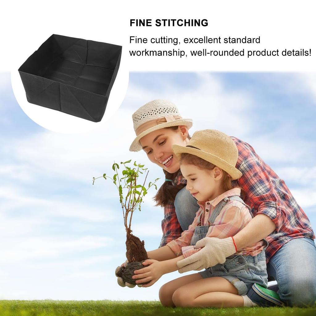 Lurrose Поднятые садовые мешки для посадки Кашпо Круглые поднятые кашпо Круглые кашпо Аэрационные тканевые горшки Мешки для садовой грядки Тяжелые контейнеры