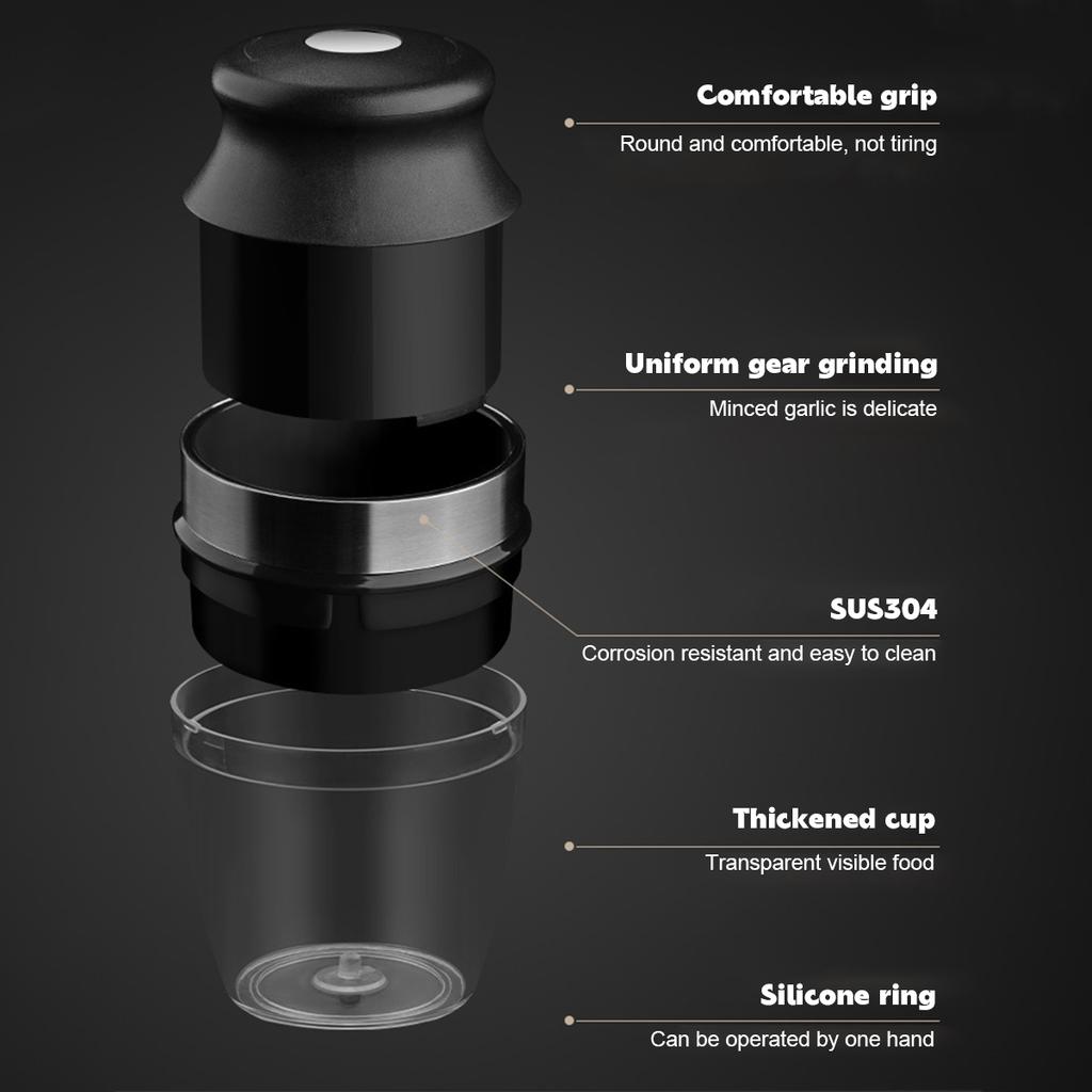 Многофункциональная ручная дробилка для чеснока, измельчитель для лука, измельчитель для еды, овощерезка, овощерезка, мясорубка, кухонные инструменты без BPA