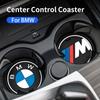 LHNJF1 Car Sticker 2PCS Car Coasters For BMW 5 Series G30 F10 G32 G20 G05 G01 G02 F20 F30 Silicone Cup Holder Coaster Center Console Ac