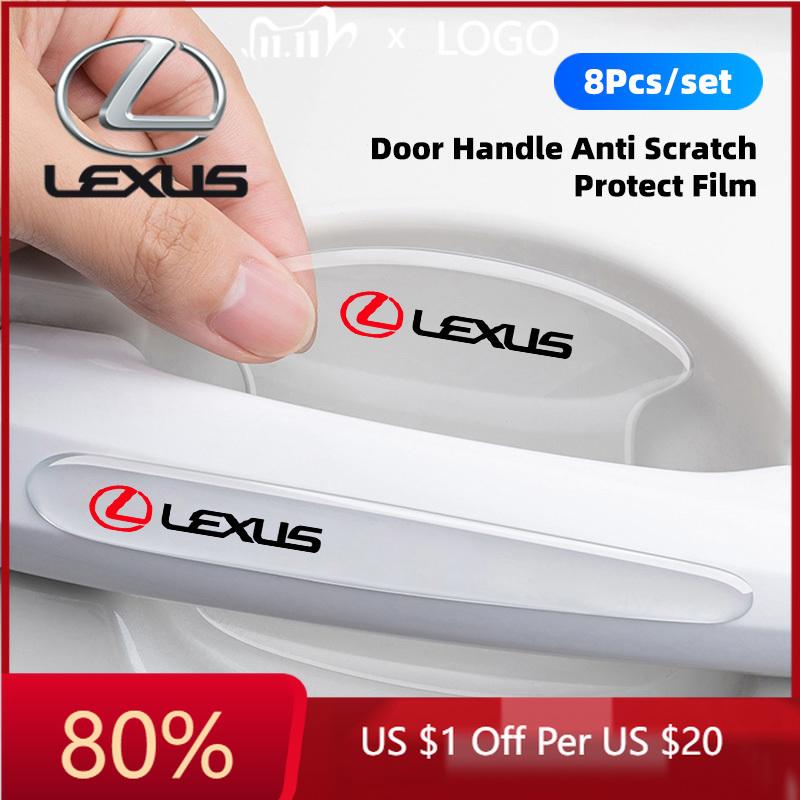 2026 Hot Interior Stickers 8Pcs TPU Car Door Handle Film Anti Scratch Stickers Decal For Lexus F-SPORT ES RX NX LS UX LM LX GX L WA1