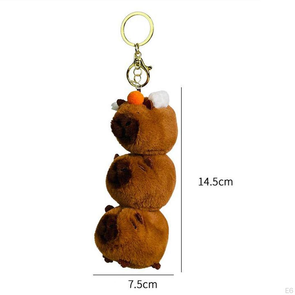 Capybara Plush Keychain Pendant Portable Cute Stuffed Animals