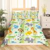 Комплект постельного белья с изображением животных джунглей, тигров, леопардов, королевских королев, пододеяльник с акварельными тропическими растениями, покрывало из полиэстера