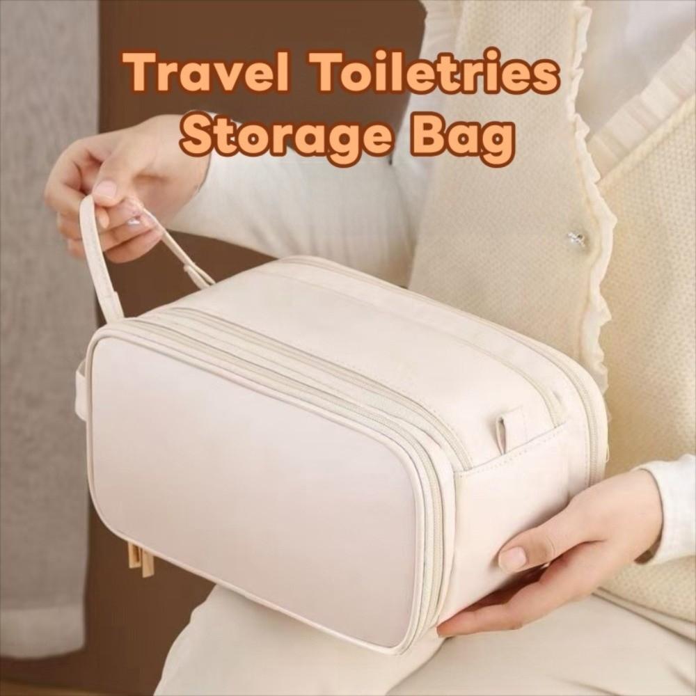 Многофункциональная косметичка на двойной молнии из ПУ кожи, портативные дорожные сумки для женщин