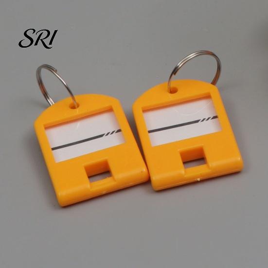 High Saturation Color Key Tags 50Pcs Hard Plastic with Replaceable Paper Transparent Label Window Hotel Room Keys Luggage Lockers Labels Heavy Duty