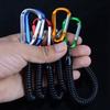 Gear Tool Portable Fishing Lanyards Anti-lost Phone Keychain Camping Carabiner Spring Elastic Rope